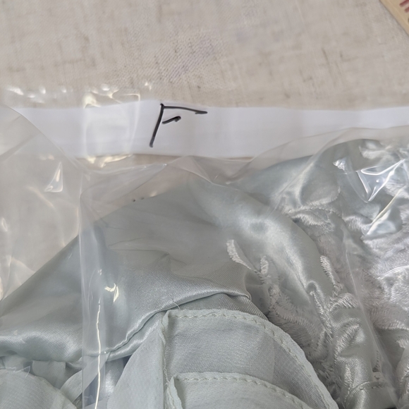 Vintage Mint Satin Lace Nightgown ✨ Valentine Bridal Cottagecore Slip Dress M - Picture 10 of 10